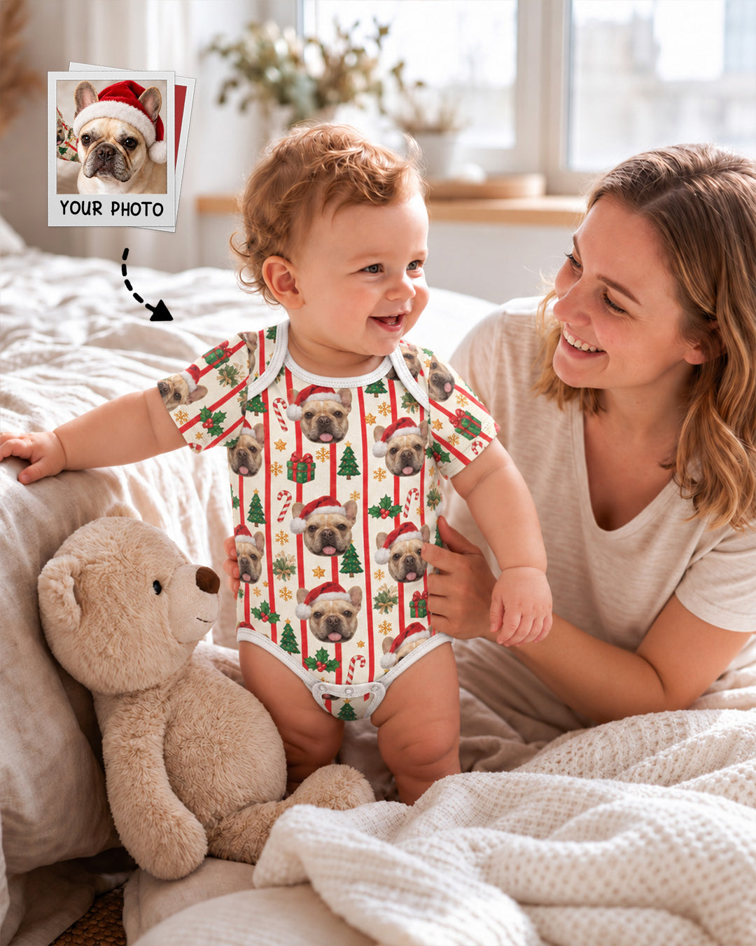 Santa Paws Cuddles Bamboo Bodysuit