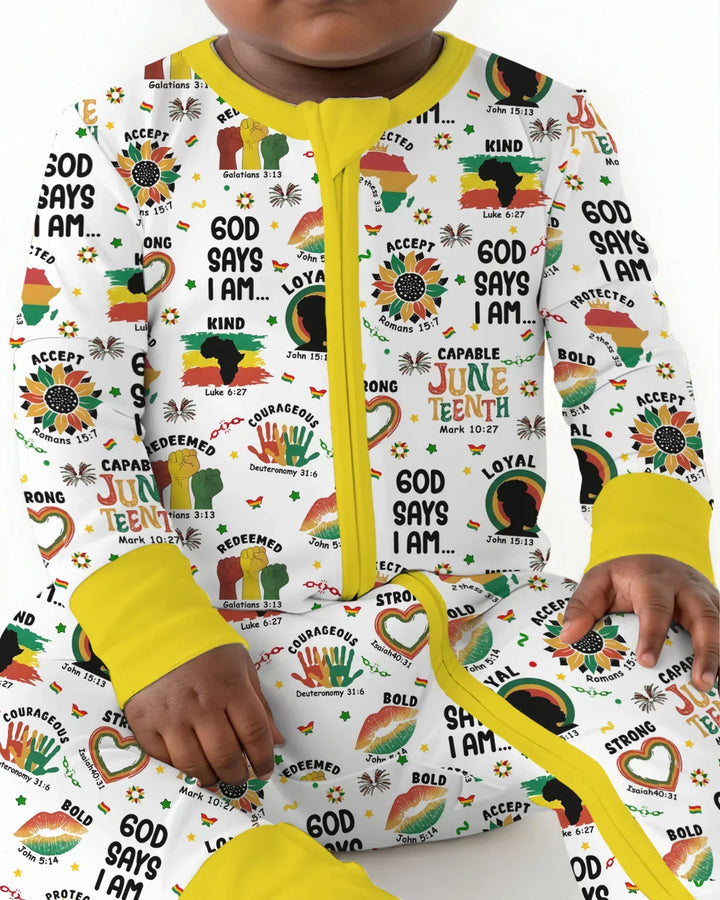 God Says I Am Juneteenth Bamboo Convertible Zippy