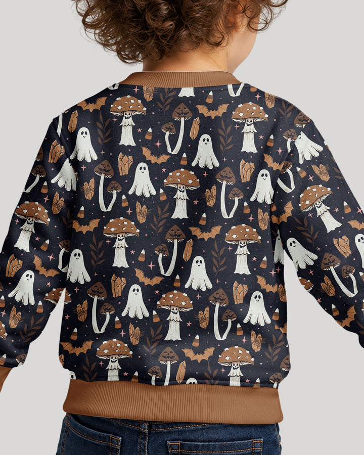 Retro Halloween Whimsy Bamboo Crewneck Sweatshirt