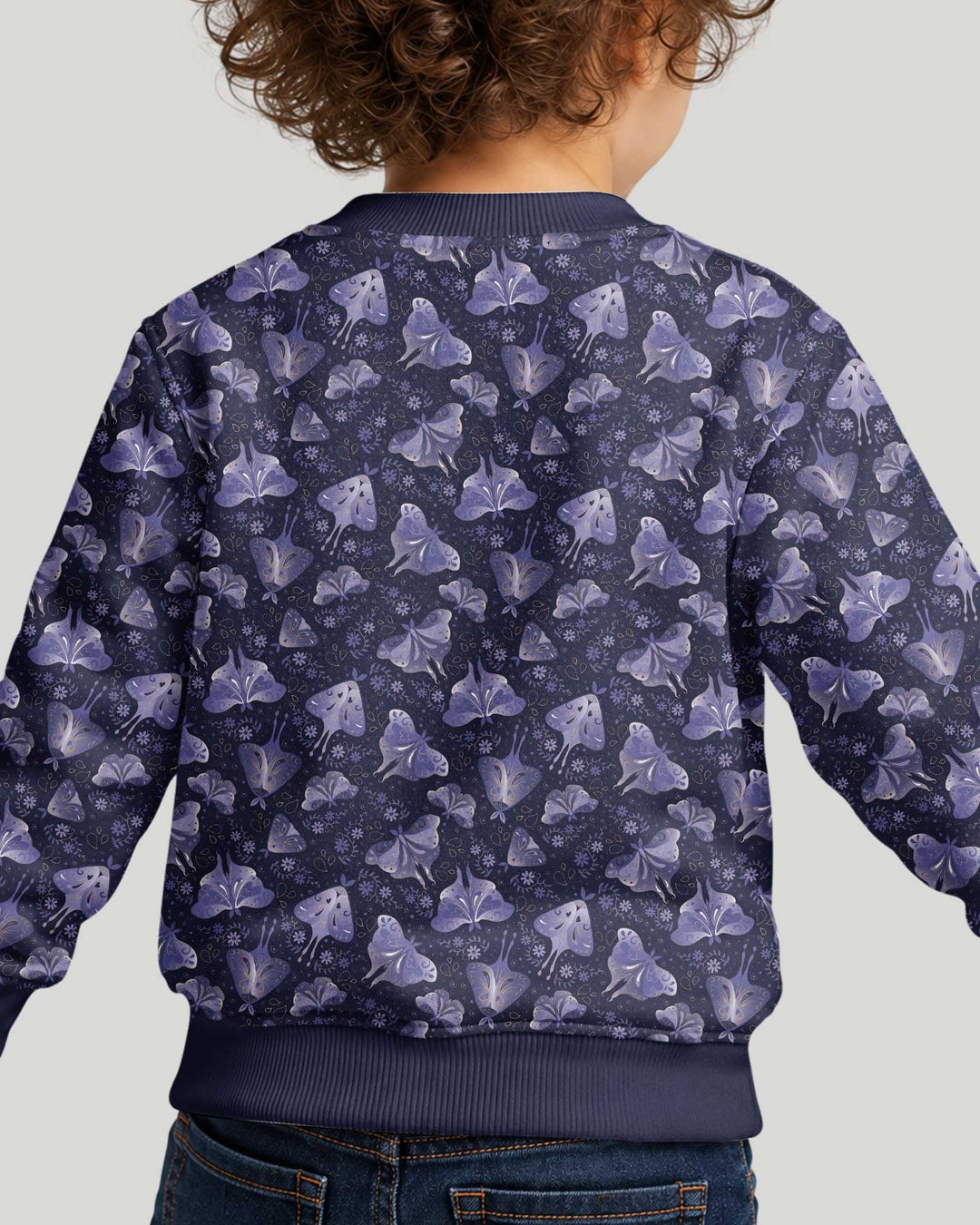 Very Peri Moths Bamboo Crewneck Sweatshirt