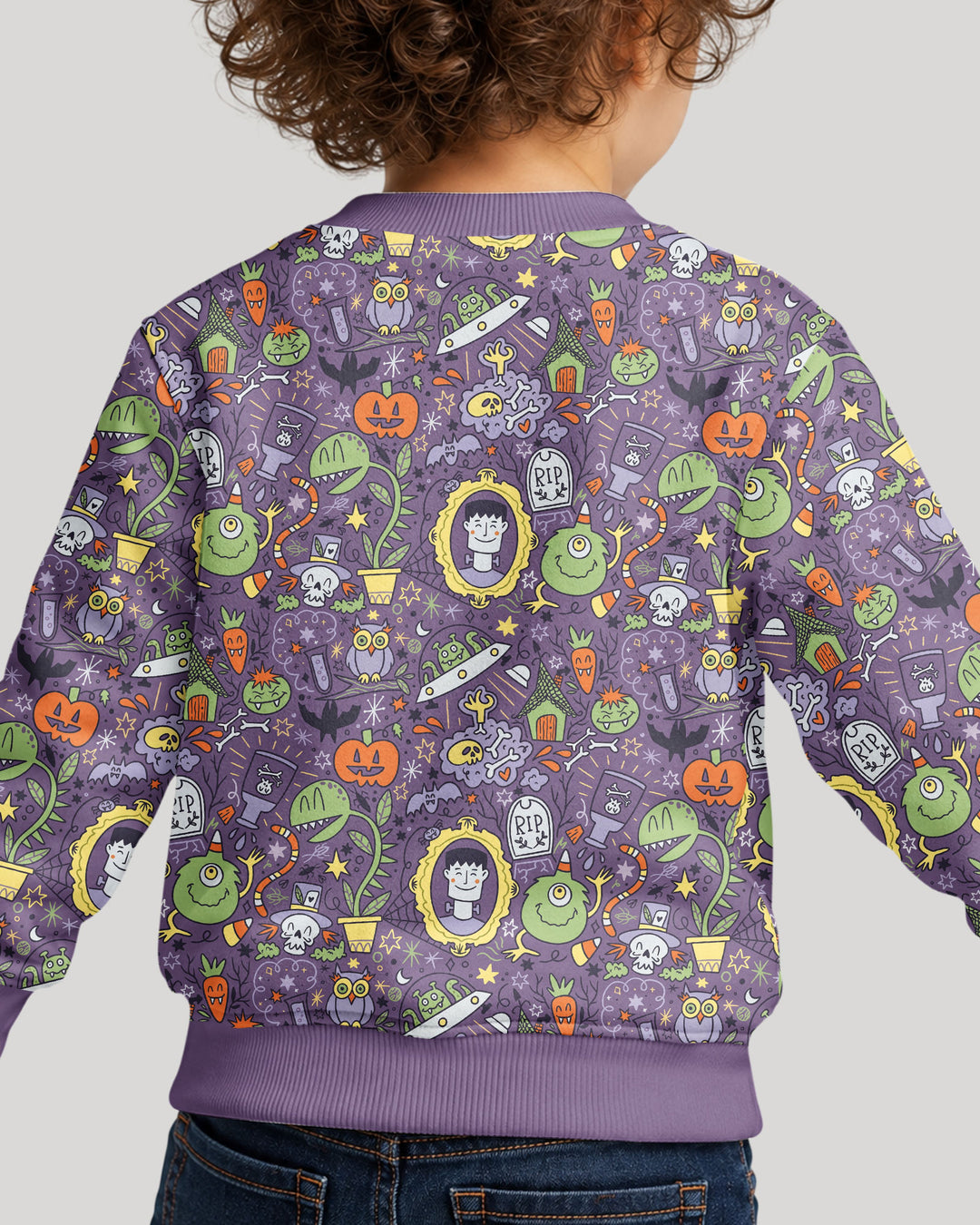 Halloween Monster Fun Bamboo Crewneck Sweatshirt