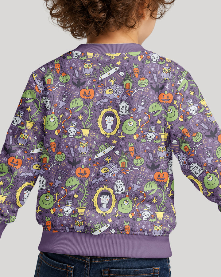 Halloween Monster Fun Bamboo Crewneck Sweatshirt
