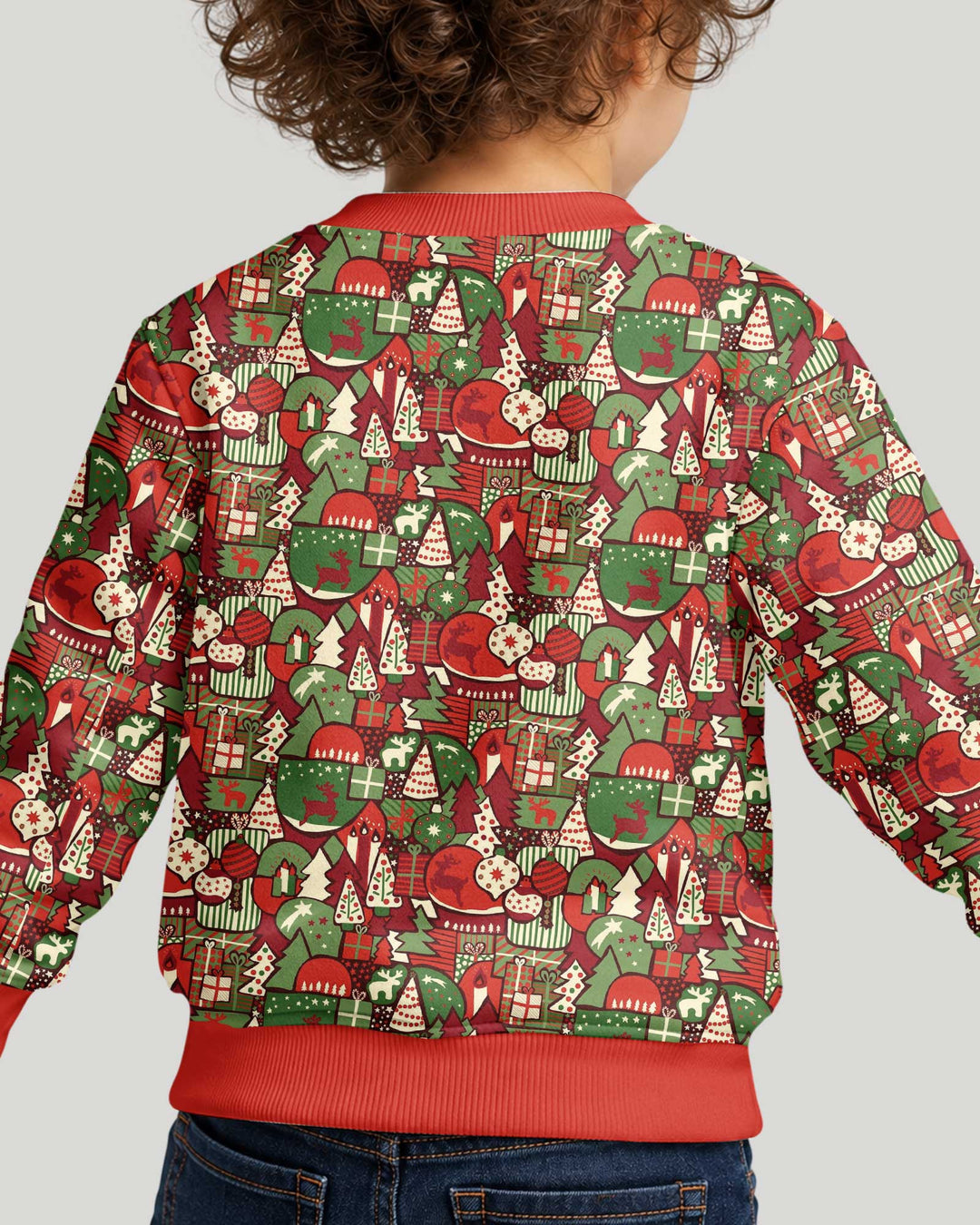 Christmas Time Mosaic Bamboo Crewneck Sweatshirt