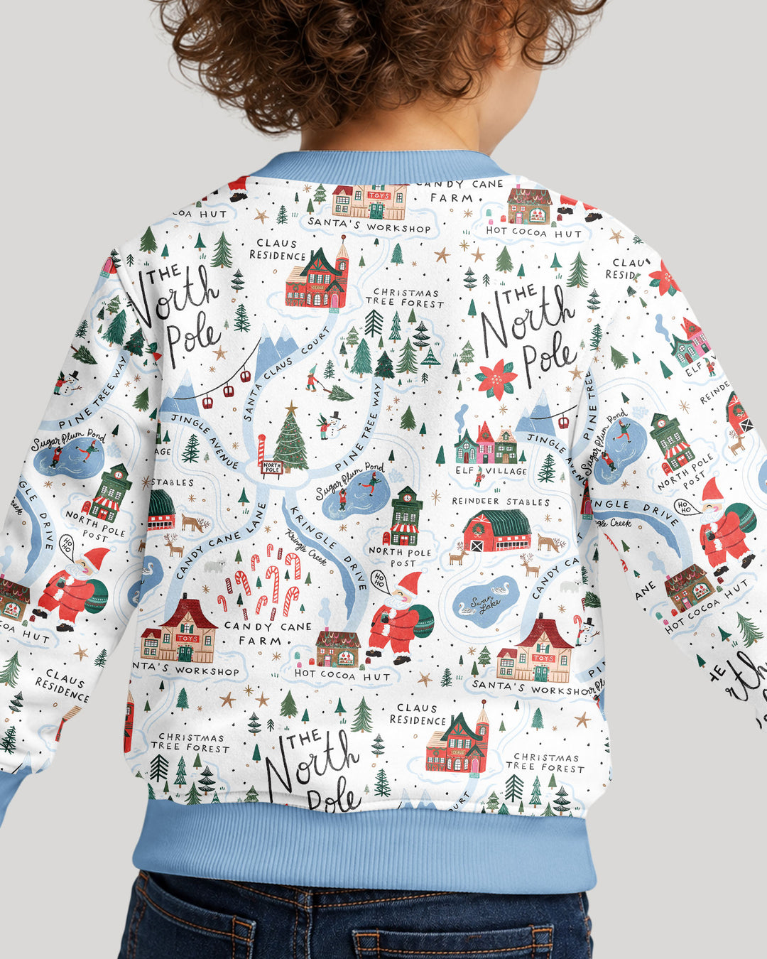 The North Pole Map Bamboo Crewneck Sweatshirt