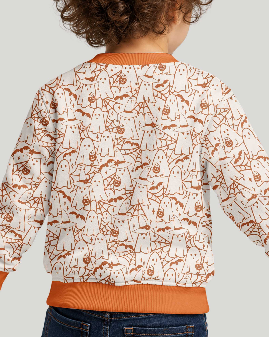 Boo Trick or Treat Ghosts Halloween Bamboo Crewneck Sweatshirt