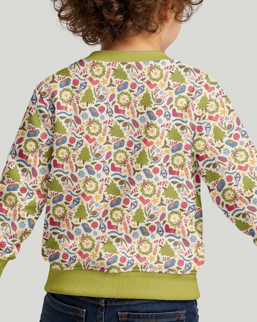 All Over Christmas Fun Bamboo Crewneck Sweatshirt