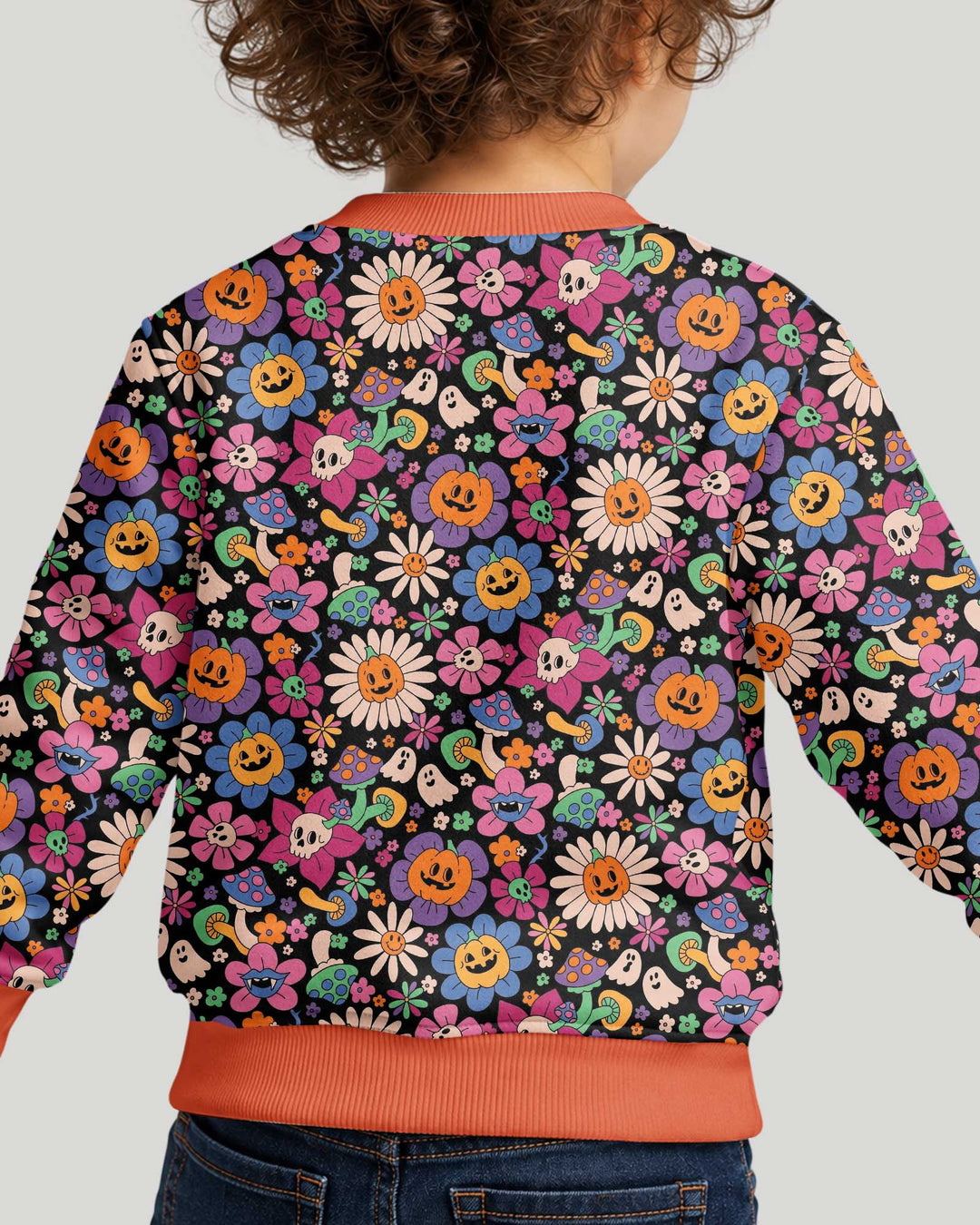 Halloween Flowers Bamboo Crewneck Sweatshirt