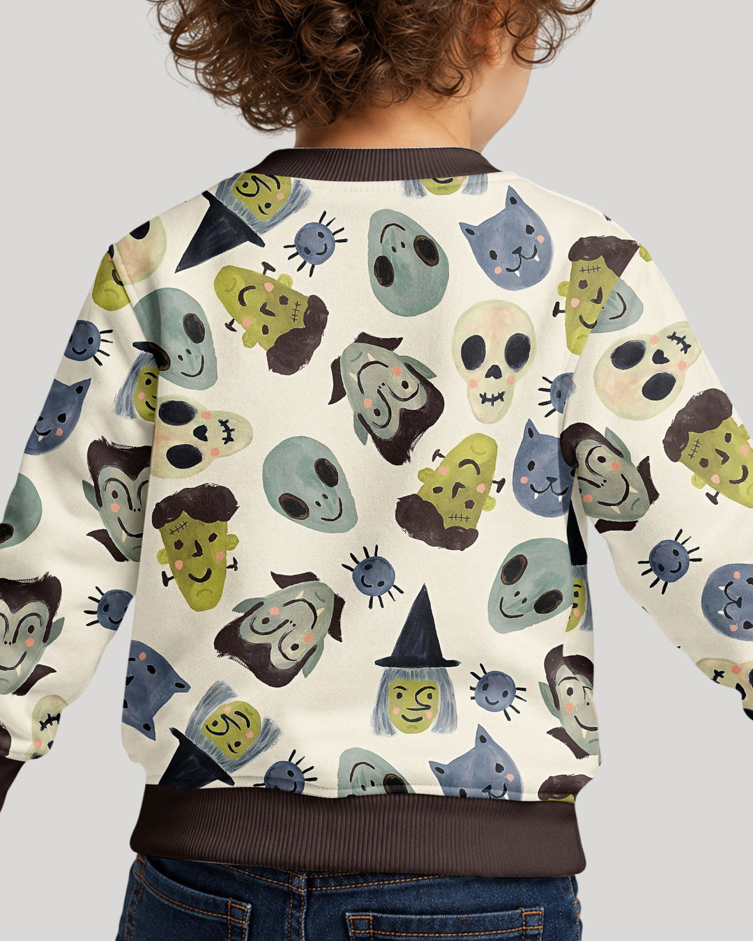 Halloween Face Bamboo Crewneck Sweatshirt