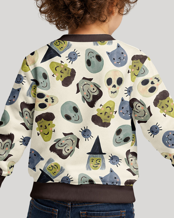 Halloween Face Bamboo Crewneck Sweatshirt