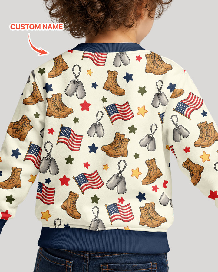 Who Needs Superhero When Your Grandpa Is A Veteran Bamboo Crewneck Sweatshirt