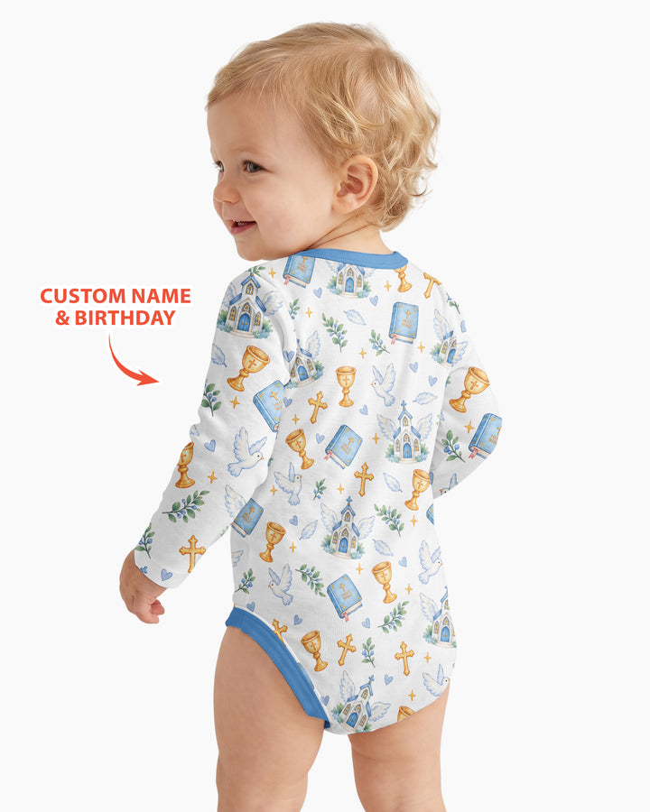 Personalized When I Wake Up It Will Be My Christening Day Bamboo Bodysuit