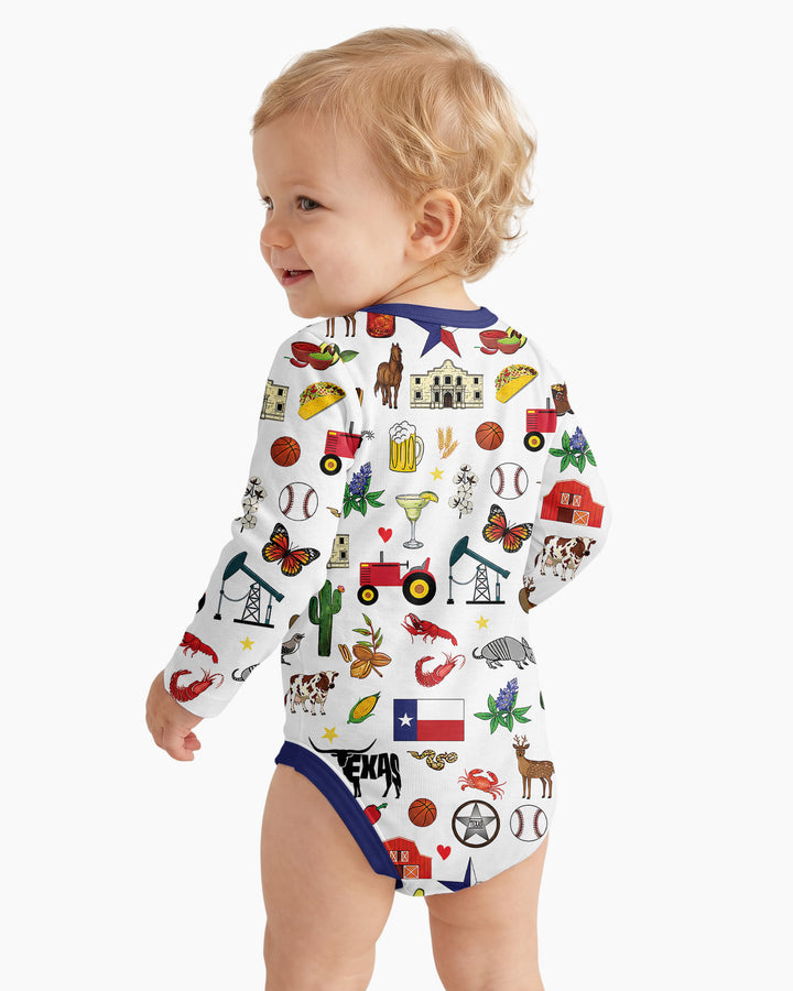 Texas Map  Bamboo Bodysuit