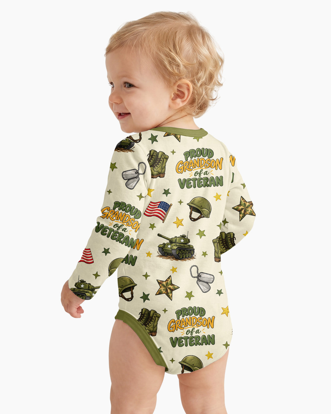 Proud Grandchild Of A Veteran Bamboo Bodysuit