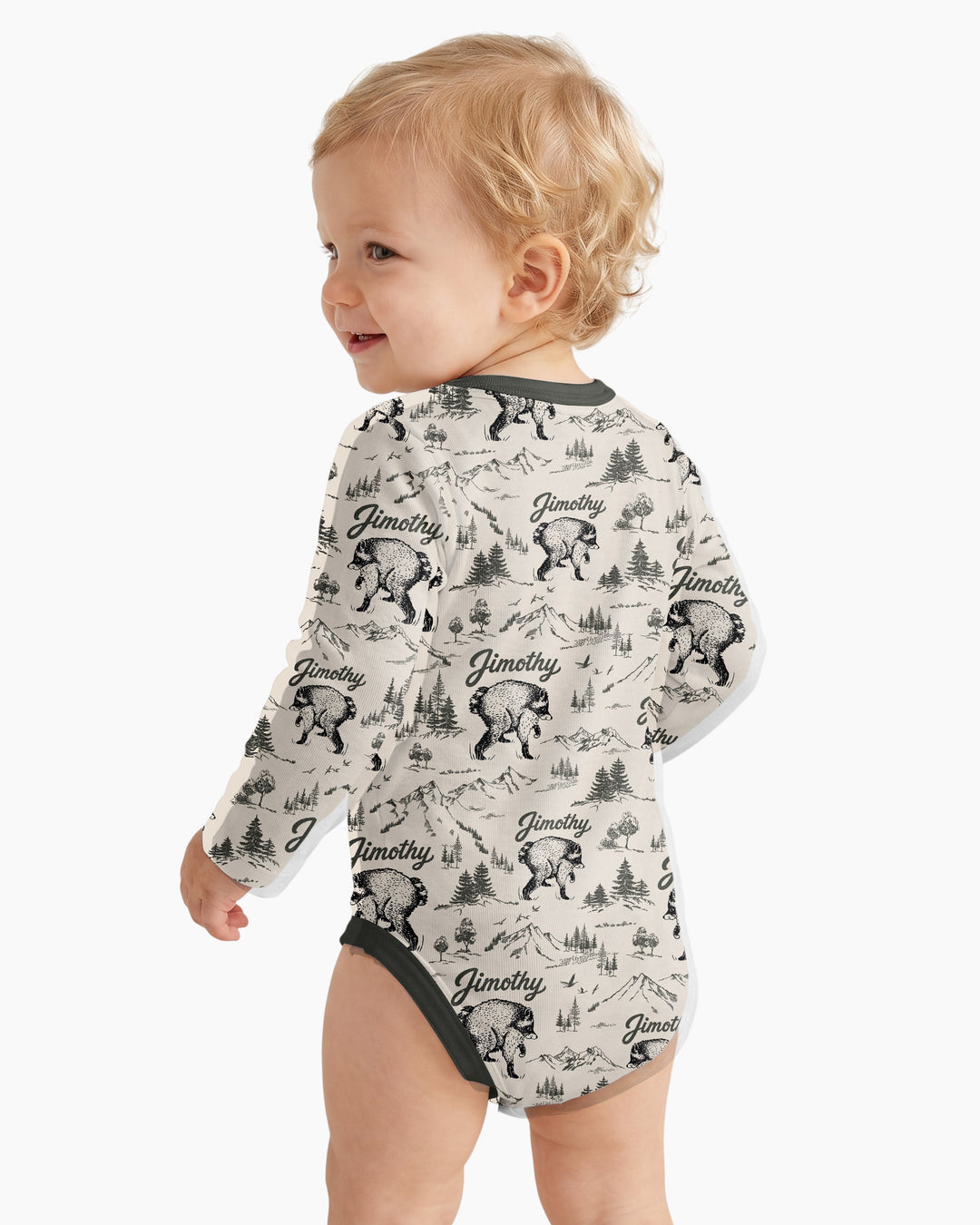Vintage Jimothy Racoon Family Matching Bamboo Bodysuit