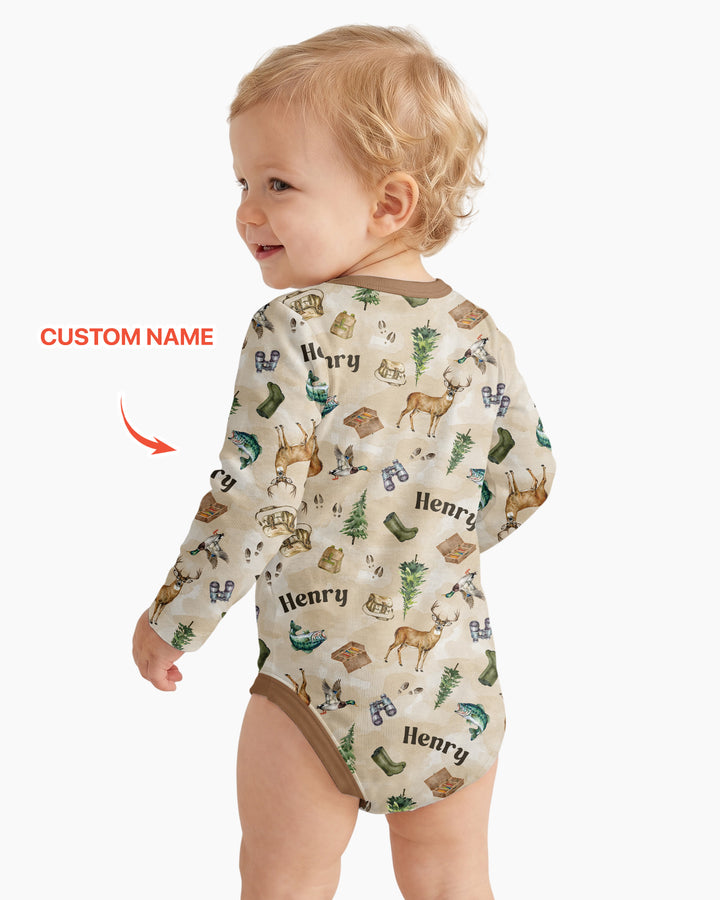 Personalized Funny Hunting  Bamboo Bodysuit