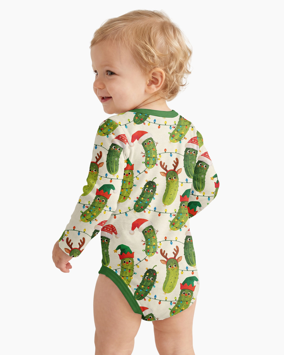 Cheerful Christmas Pickle Bamboo Bodysuit
