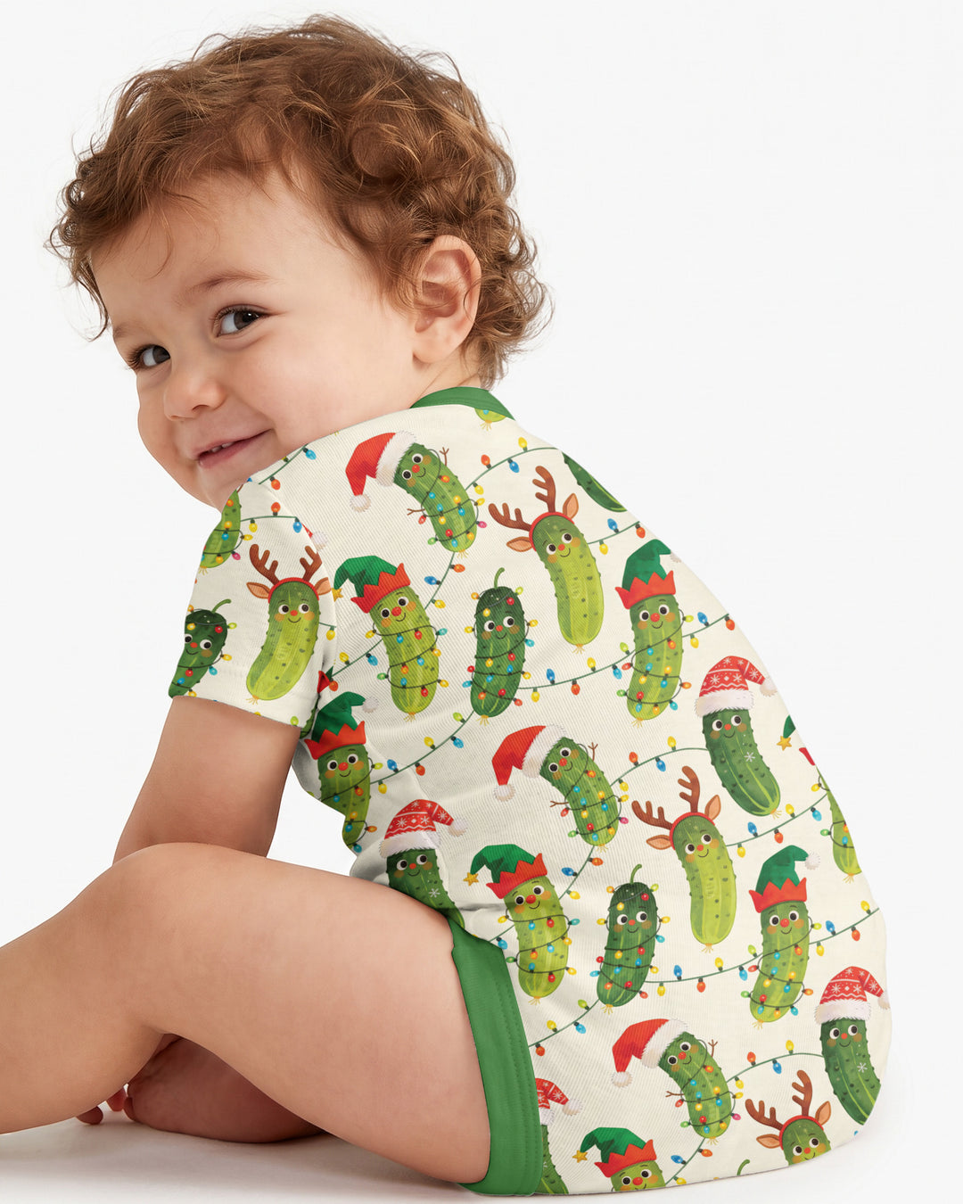 Cheerful Christmas Pickle Bamboo Bodysuit