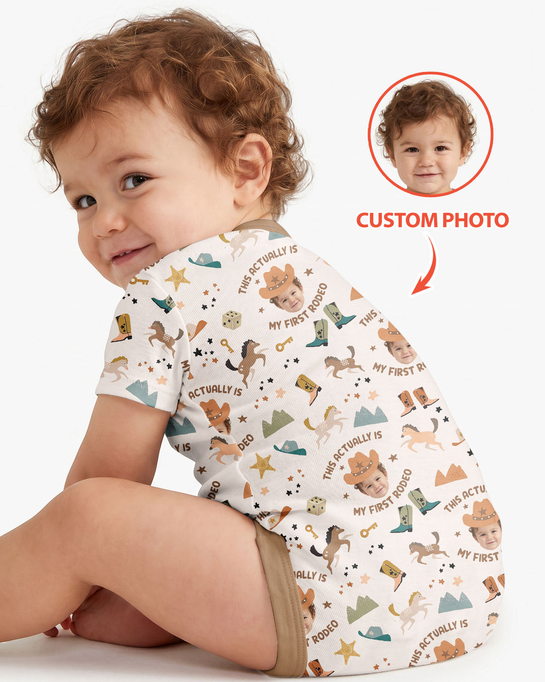 Custom Photo This Actually Is My First Rodeo Bamboo Bodysuit