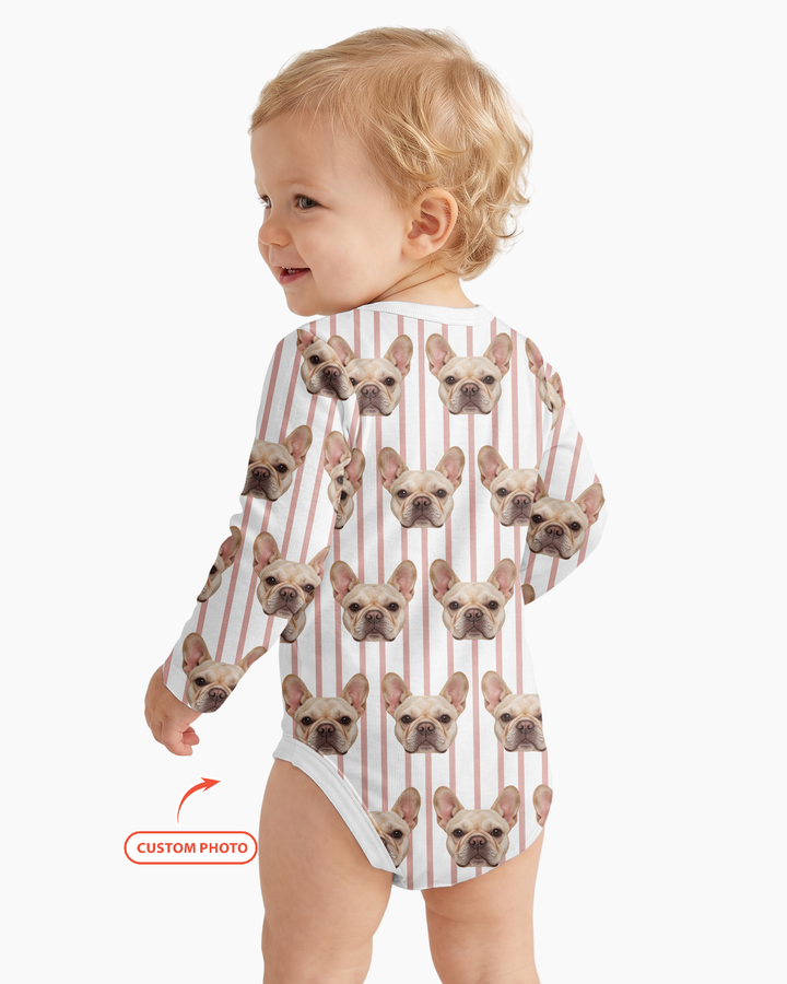 Cute Baby With Pet Bamboo Bodysuit