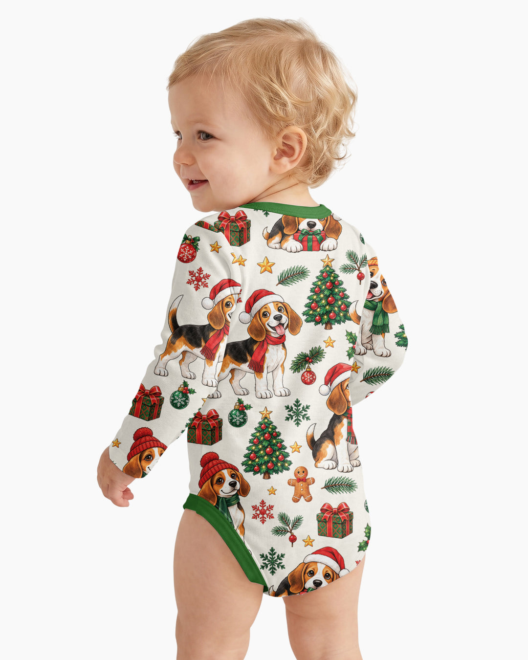 Santa Paws Beagle Bamboo Bodysuit