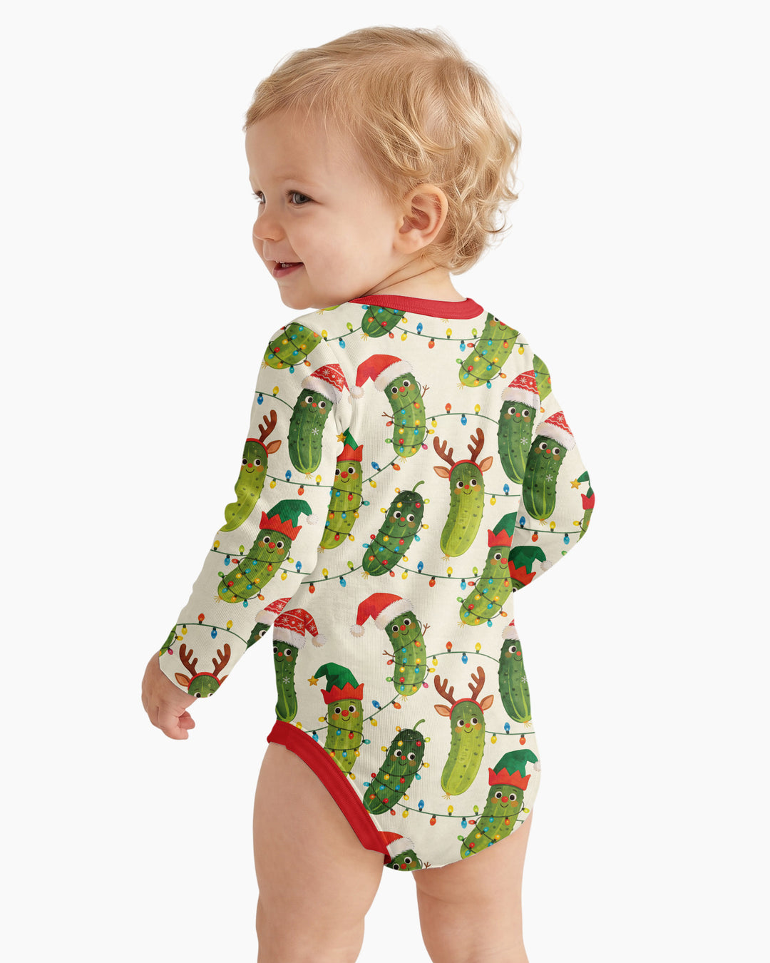 Cheerful Christmas Pickle Bamboo Bodysuit