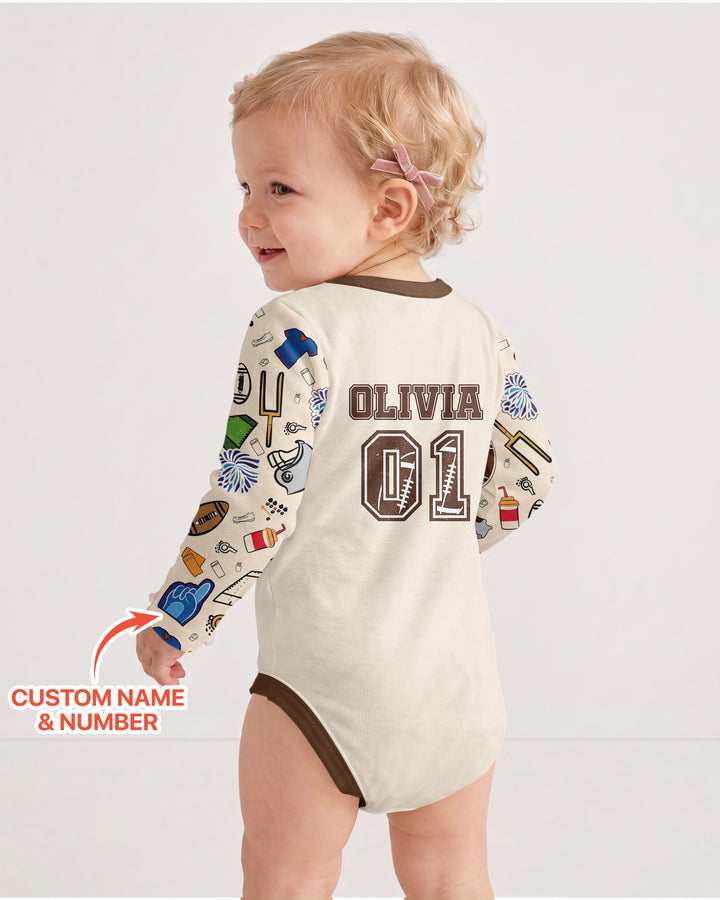 On Sundays We Watch Football With Daddy Family Matching Bamboo Bodysuit