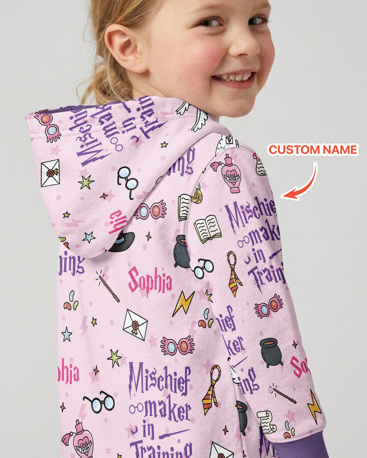 Custom Name Mischief Maker In Training Bamboo Zip Hoodie