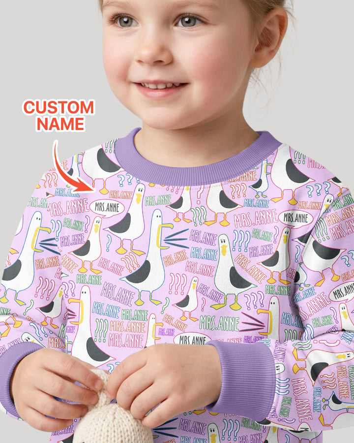 Teacher Teacher Teacher Funny Seagull Bamboo Crewneck Sweatshirt