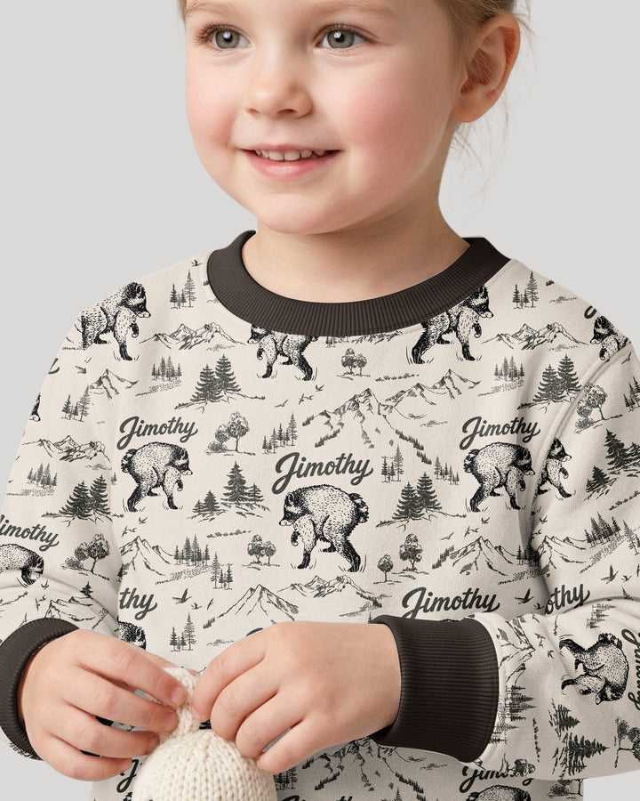 Vintage Jimothy Racoon Family Matching Bamboo Crewneck Sweatshirt