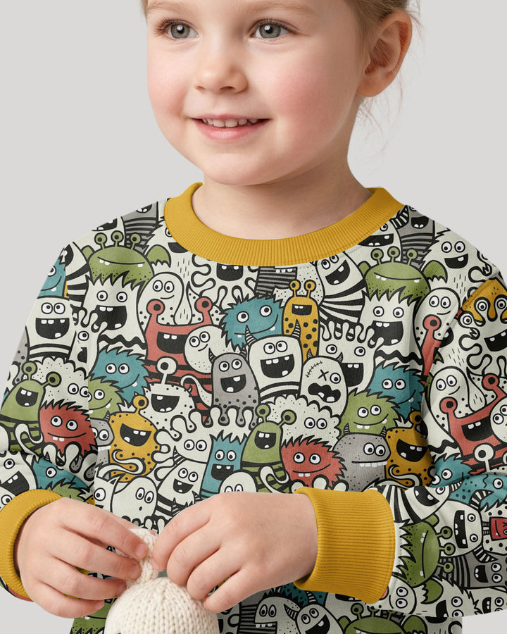 Monsters And Friends Bamboo Crewneck Sweatshirt