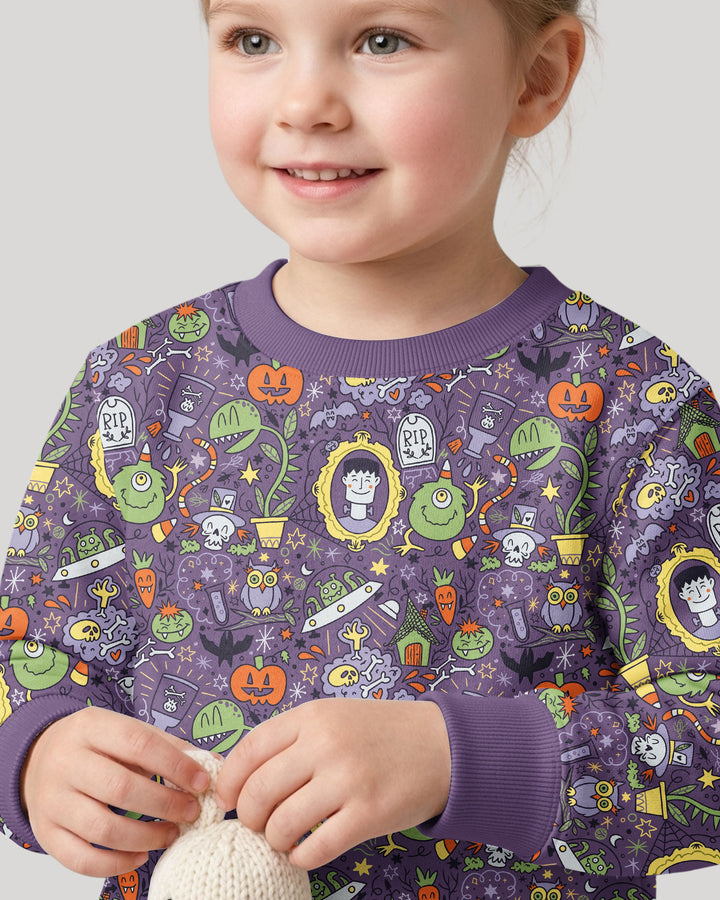 Halloween Monster Fun Bamboo Crewneck Sweatshirt