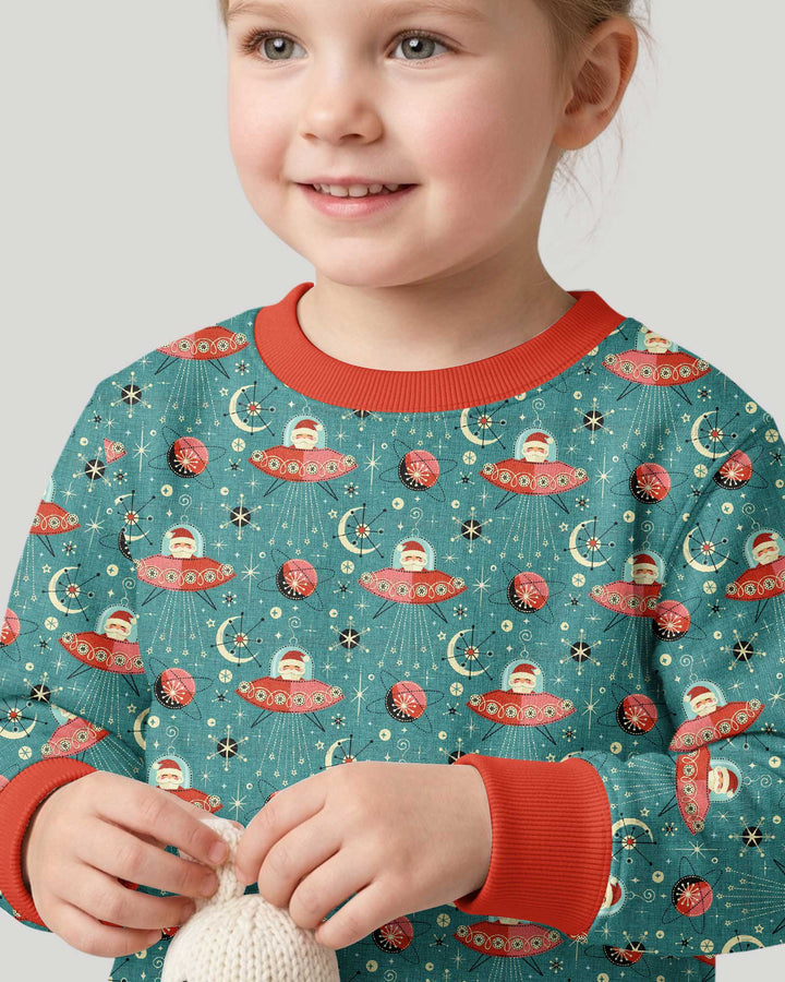 Atomic Santas in Space Bamboo Crewneck Sweatshirt