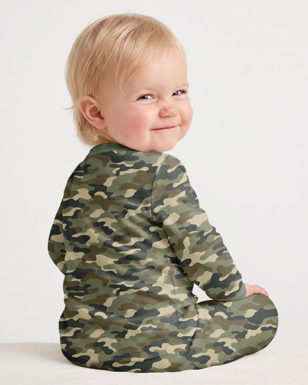 Custom Name Ducks, Trucks & Big Ole' Bucks Bamboo Two Piece Long Sleeve Pajama Set