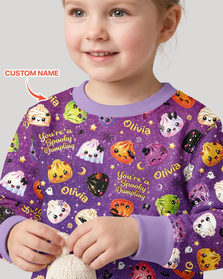 Custom Name You're A Spooky Dumpling Bamboo Crewneck Sweatshirt