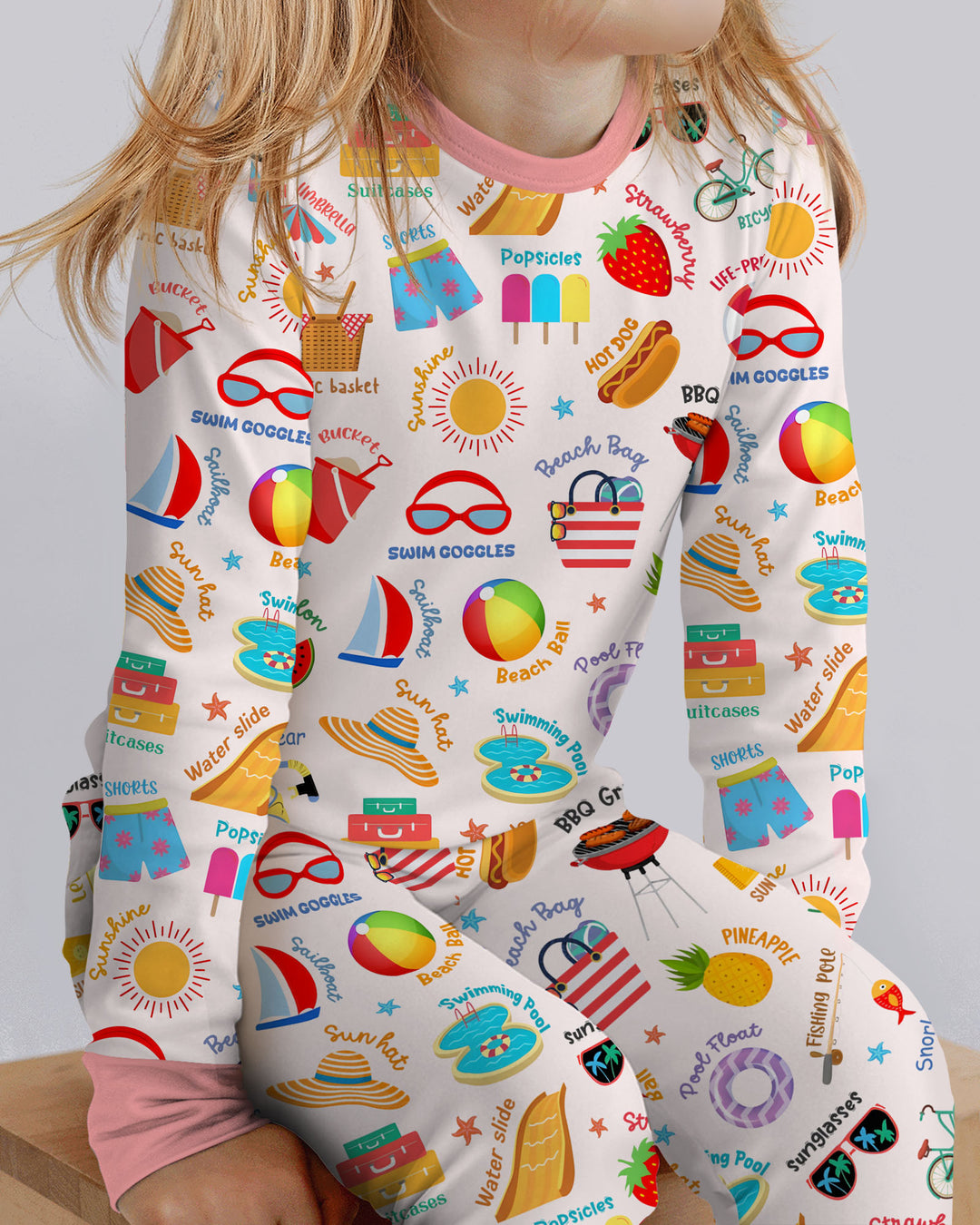 Love Summer Bamboo Two Piece Long Sleeve Pajama Set