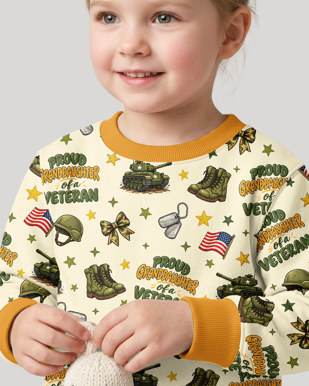 Proud Grandchild Of A Veteran Bamboo Crewneck Sweatshirt