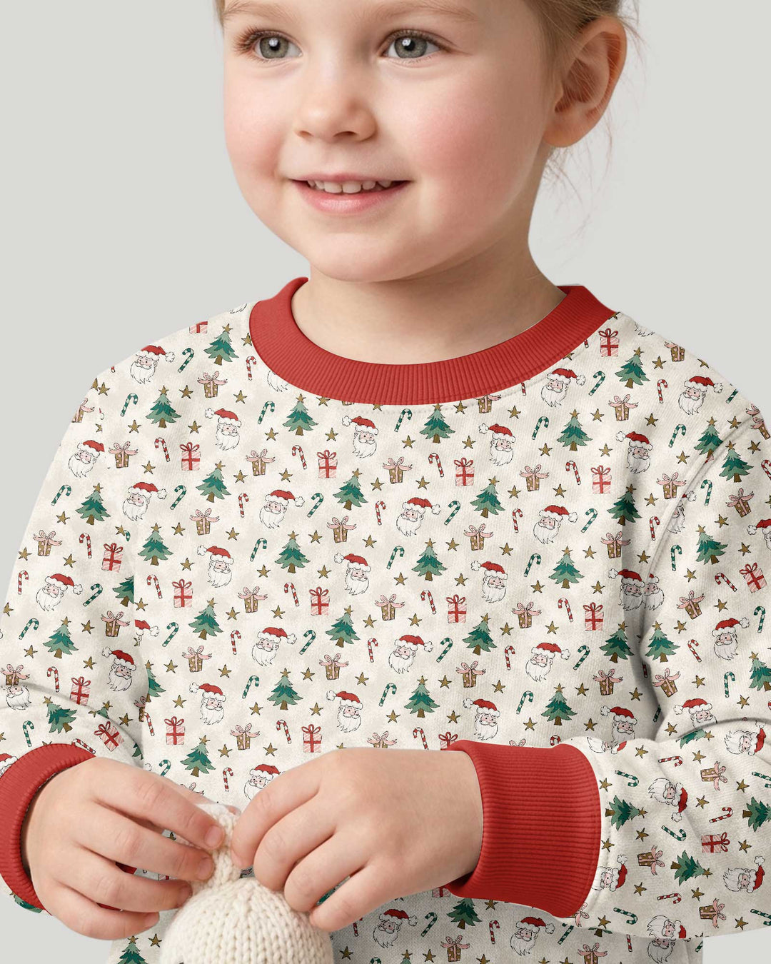 Snowy Santa Bamboo Crewneck Sweatshirt