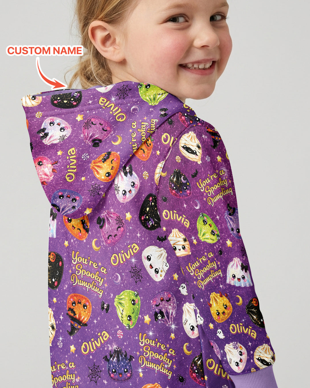 Custom Name You're A Spooky Dumpling Bamboo Zip Hoodie