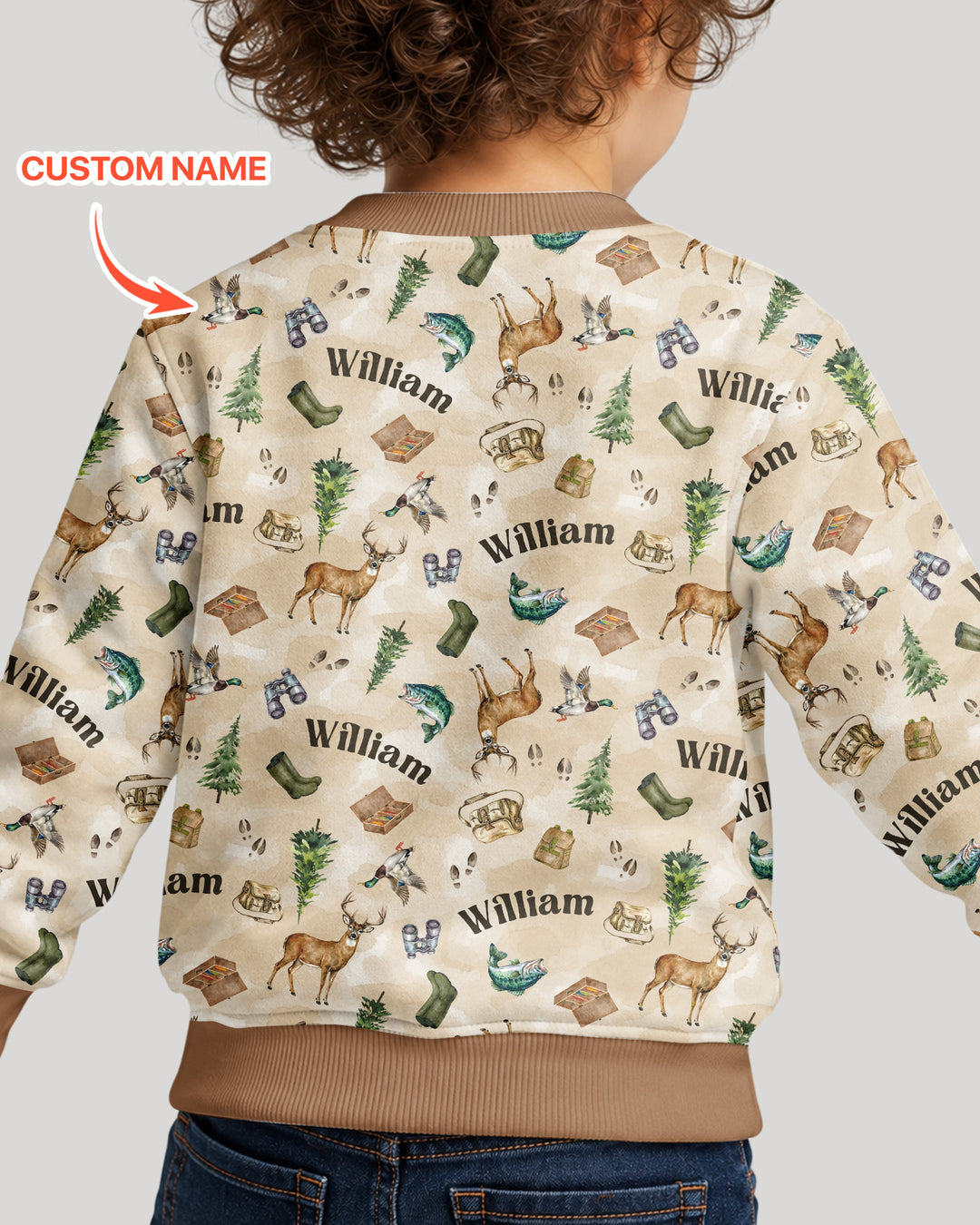 Personalized Funny Hunting Bamboo Crewneck Sweatshirt