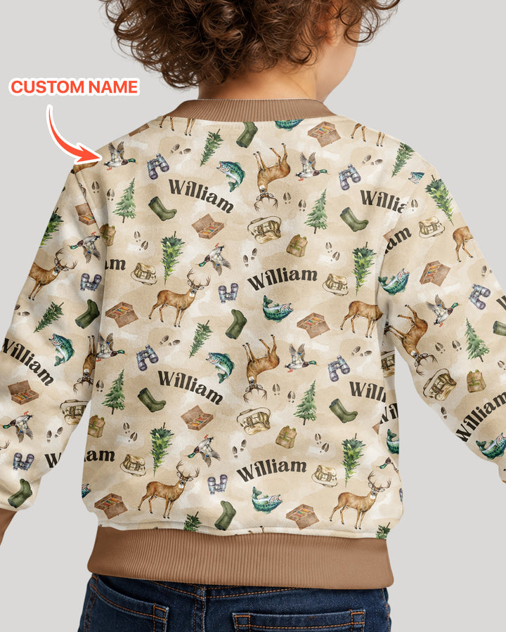 Personalized Funny Hunting Bamboo Crewneck Sweatshirt