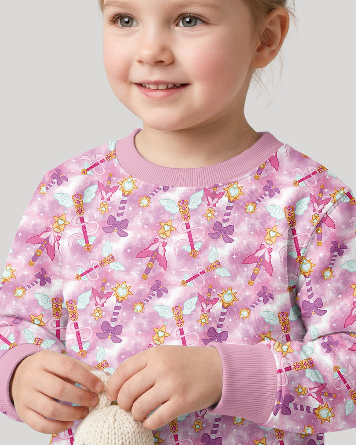 Kawaii Magical Girl Wand Bamboo Crewneck Sweatshirt
