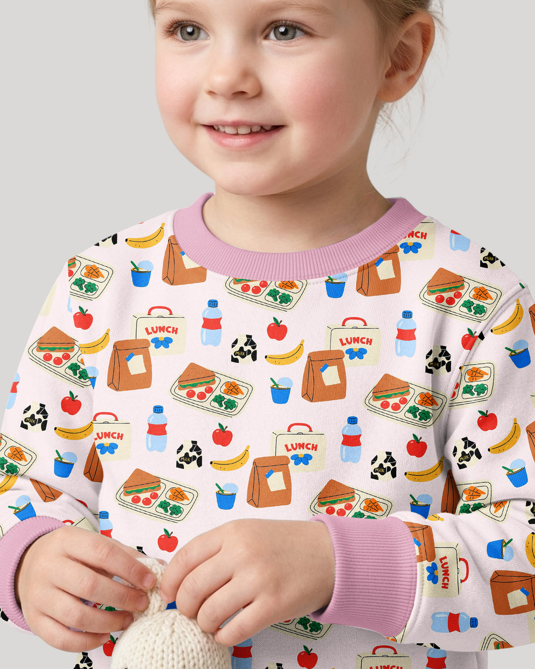 Happy School Lunch Bamboo Adult Crewneck Sweatshirt
