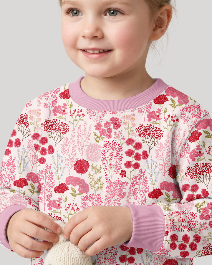 Blushing Wildflowers Bamboo Crewneck Sweatshirt