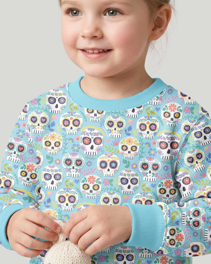 Floral Skull Bamboo Crewneck Sweatshirt