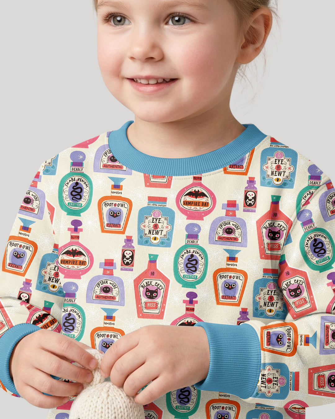 Retro Halloween Potions Bamboo Crewneck Sweatshirt