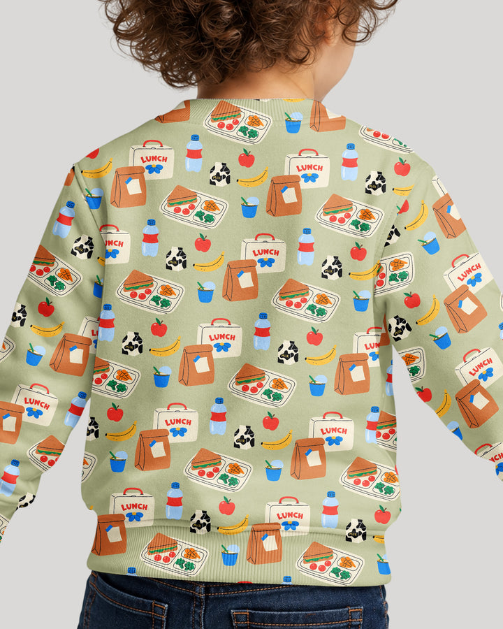 Happy School Lunch Bamboo Adult Crewneck Sweatshirt