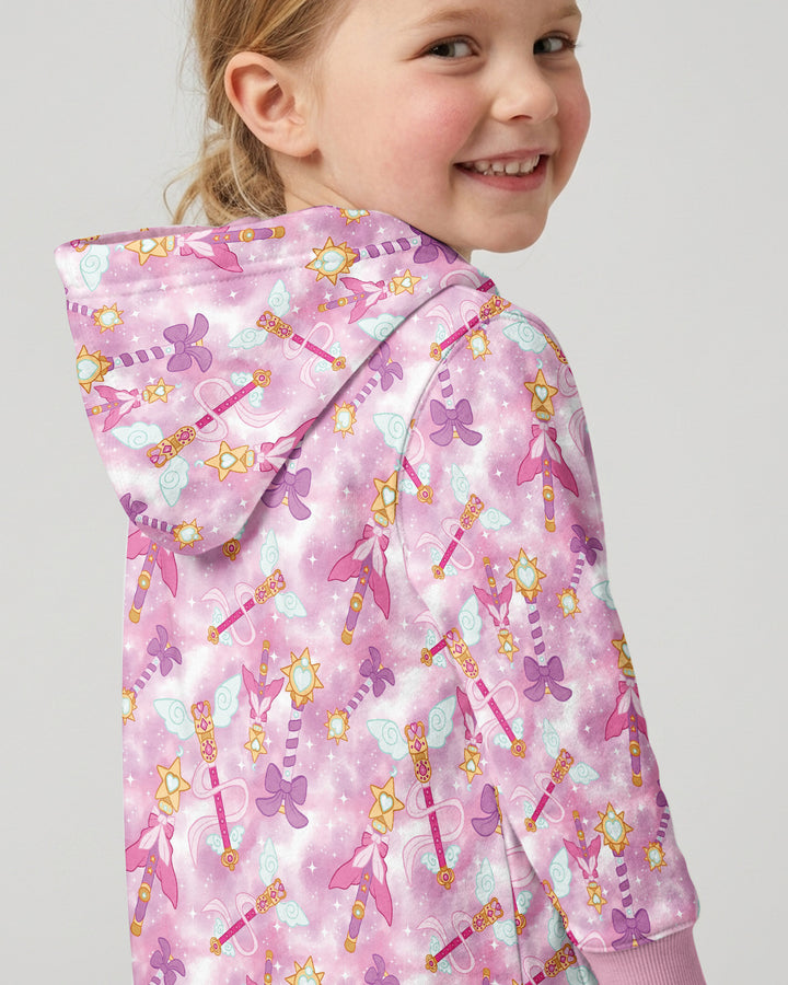 Kawaii Magical Girl Wand Bamboo Zip Hoodie