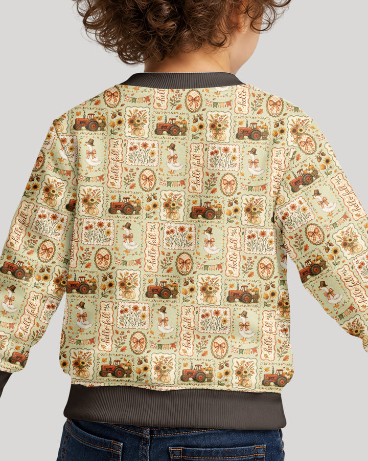 Farmhouse Fall Goose Family Matching Bamboo Crewneck Sweatshirt