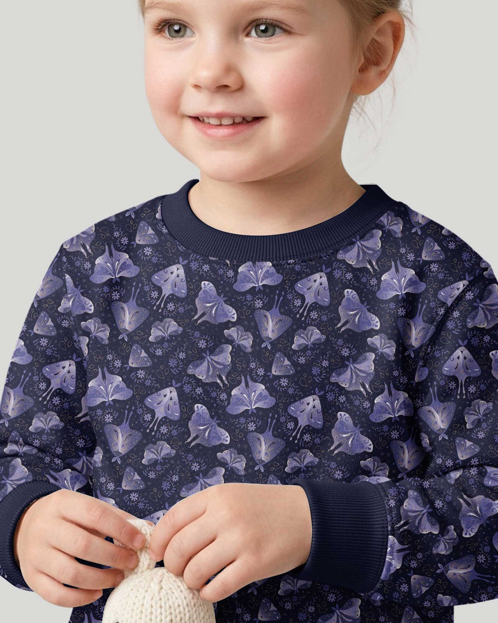 Very Peri Moths Bamboo Crewneck Sweatshirt
