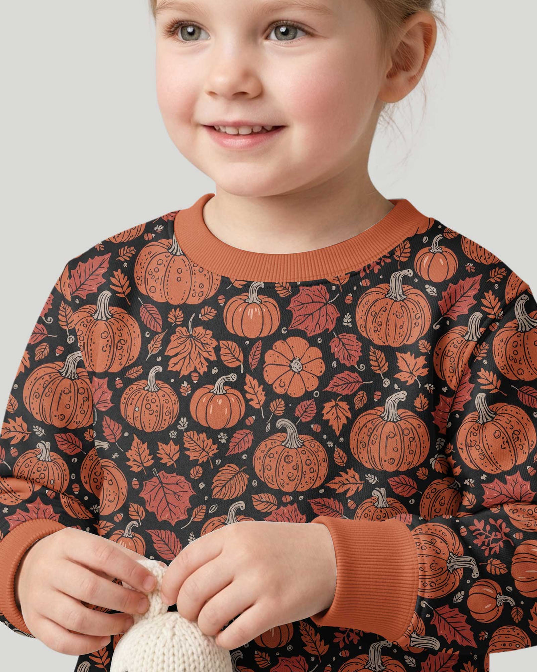 Retro Halloween Pumpkins Bamboo Crewneck Sweatshirt
